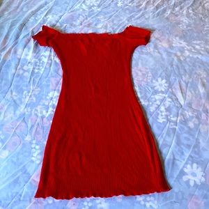 Cute red mini dress